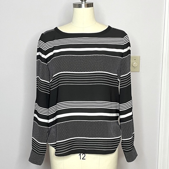 LOFT Tops - Ann Taylor LOFT Stripe and Dot Blouse